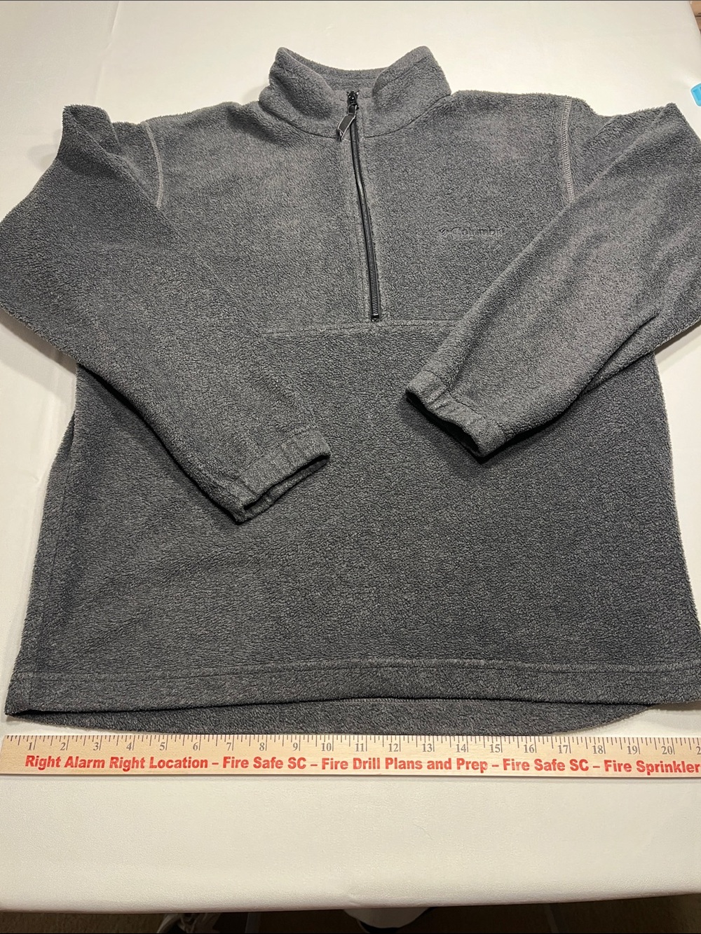 Columbia Men’s Medium Gray 1/4 Zip Fleece Pullover Jacket
